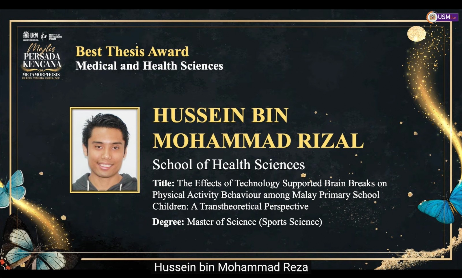 Hussein student award